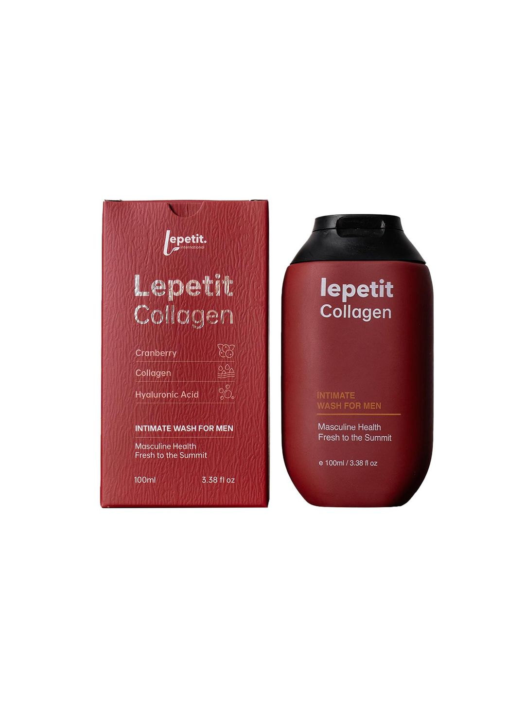 Hộp và chai Lepetit Collagen Intimate Wash for Men 100ml